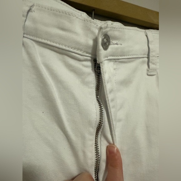 Hudson Noa White Ankle High Rise Straight Leg Jeans Size 31 Raw Hem - Picture 5 of 11